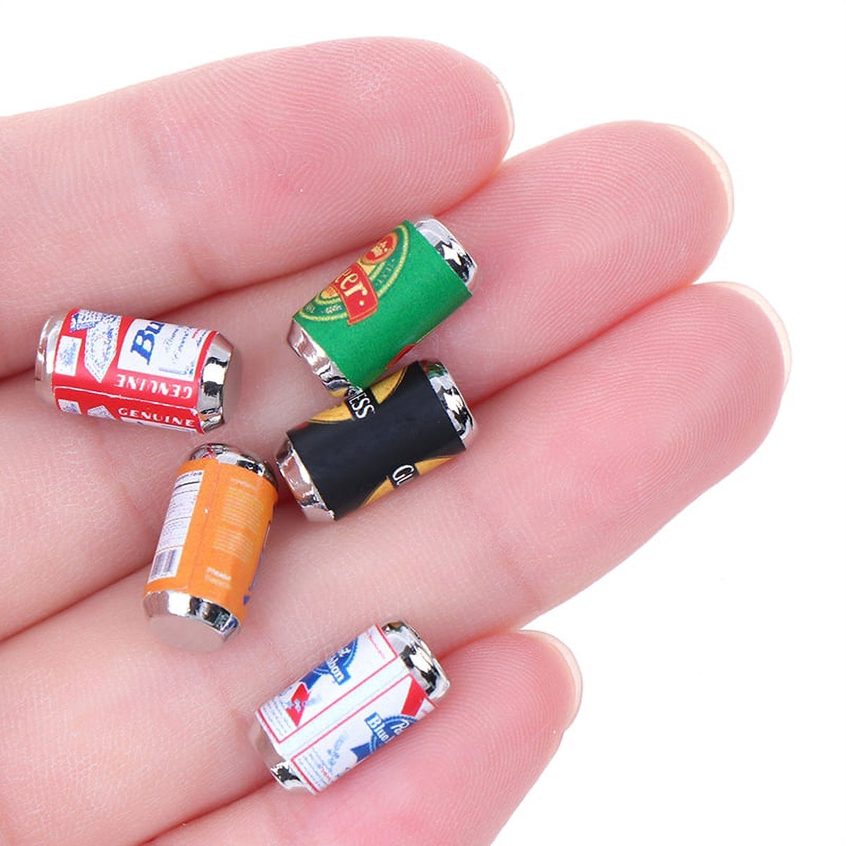 6pcs/Set Bottle Beer Miniatures Dollhouse Toys Z4786