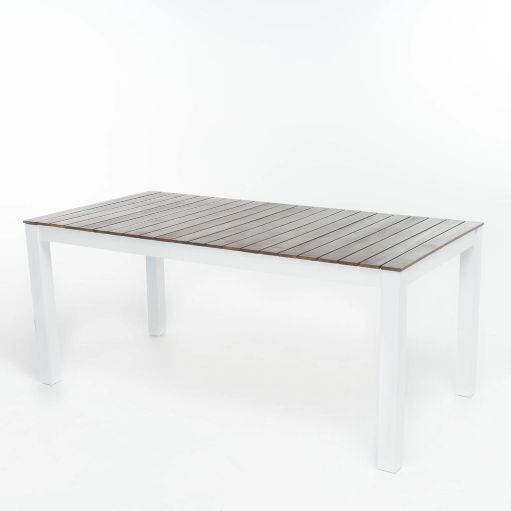 Dark Brown and White 3 Piece Outdoor Wood Picnic Set X16965