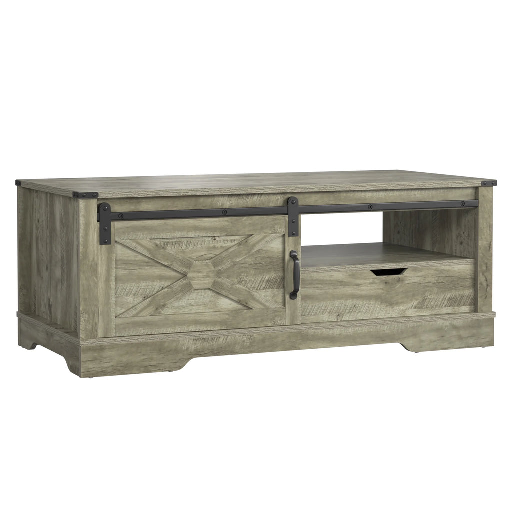 Light Gray Rectangular Coffee Table U342