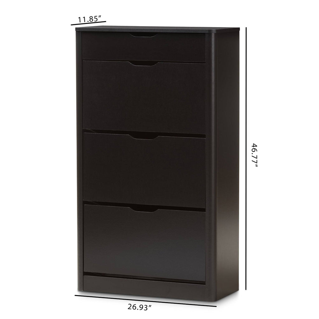 Black Wood Storage Cabinet W3905