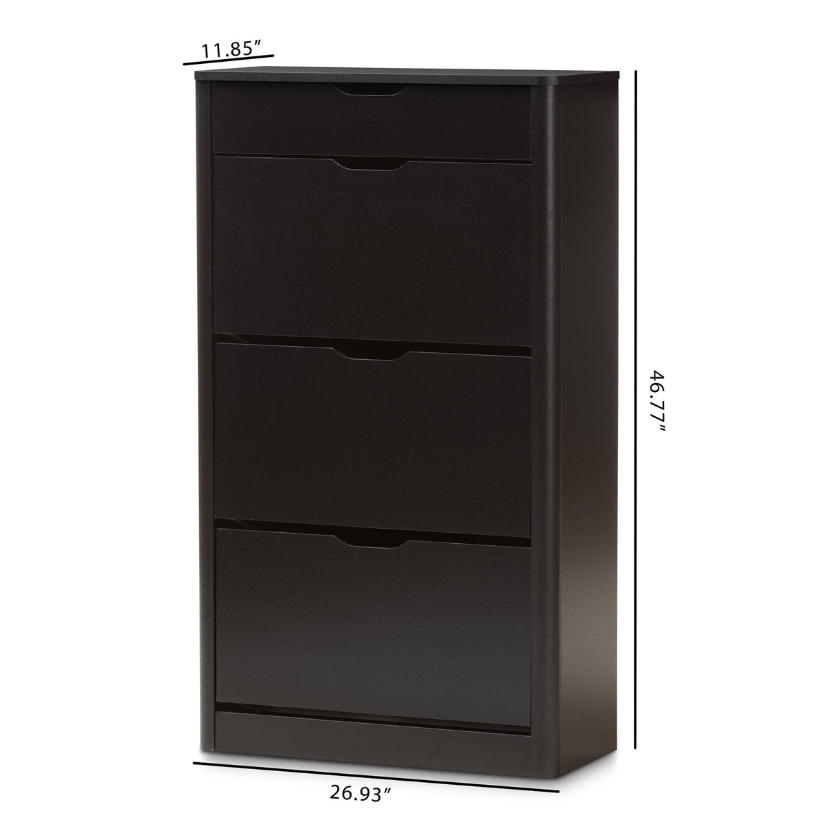 Black Wood Storage Cabinet W3905