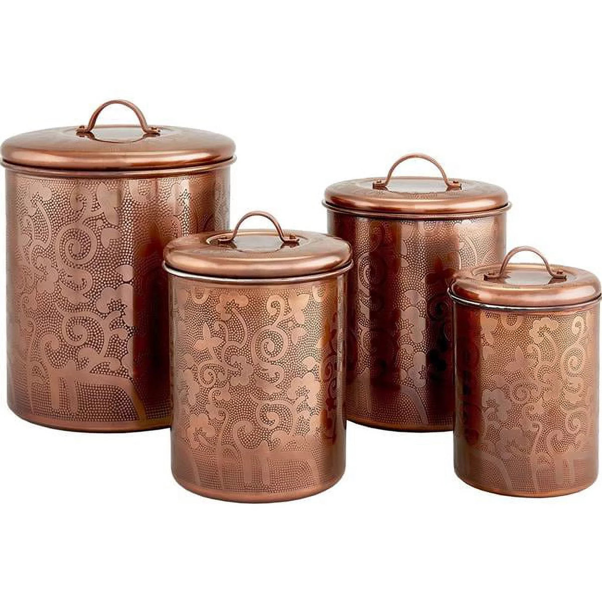 1.5 qt. Antique Copper Canister V1080