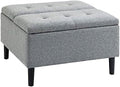 30" Square Upholstered Ottoman with Lift Top F36707