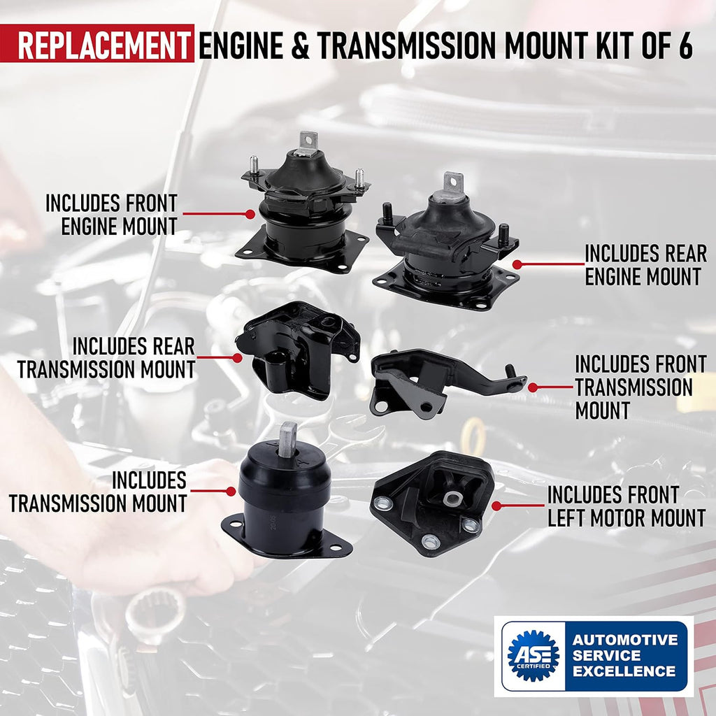 Engine Motor and Transmission Mount Set of 6 H899