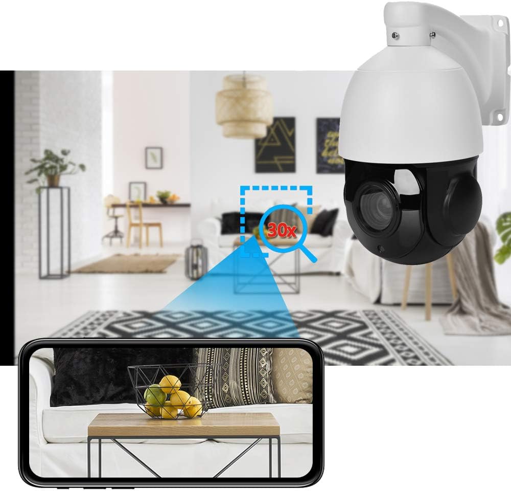 4K PTZ 8MP Security Camera with 30x Optical Zoom and Night Vision B22448