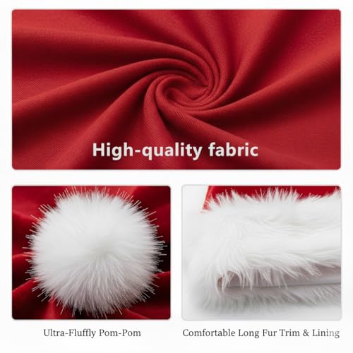 4 Pack Velvet Santa Hat R40578