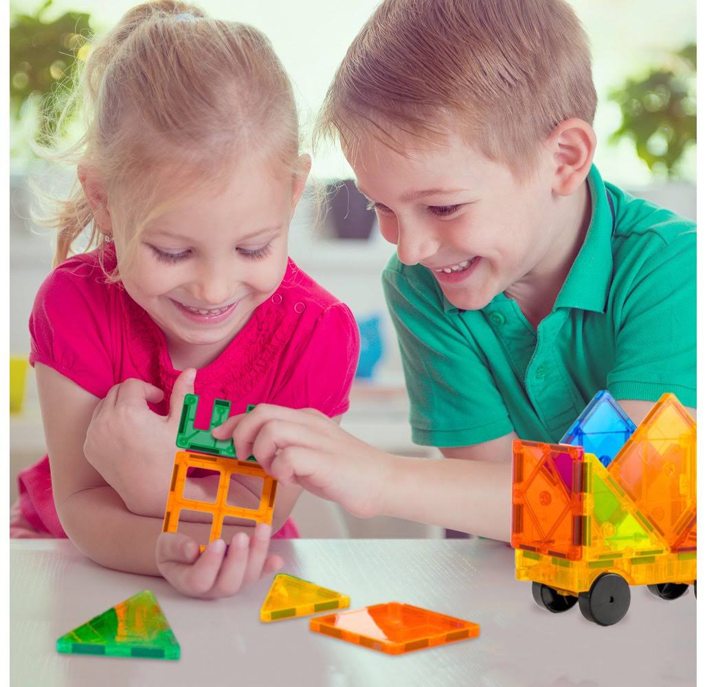 120-Piece Magnetic Tiles Set with Carrying Bag N2119