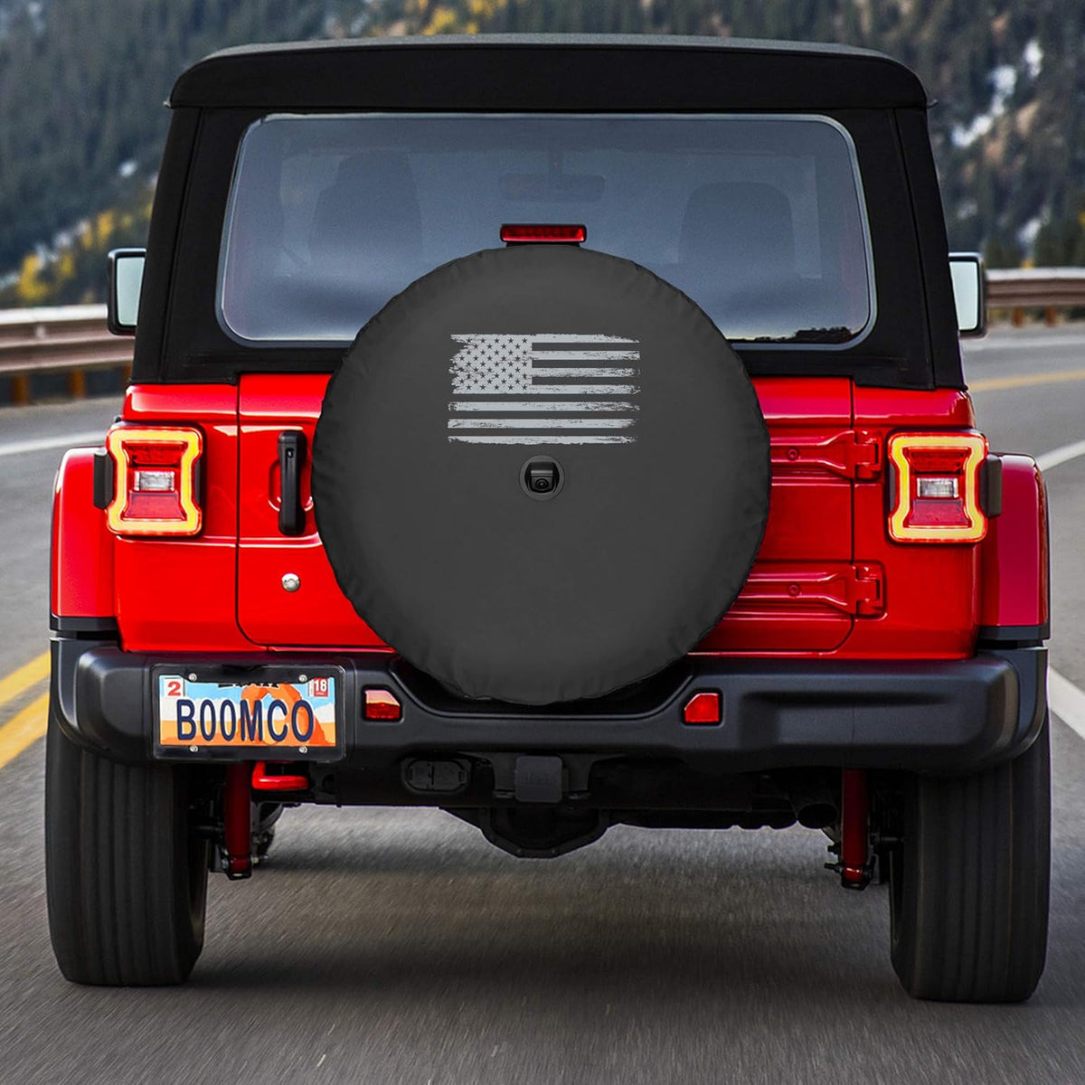 Soft JL Tire Cover with Back-up Camera B3848