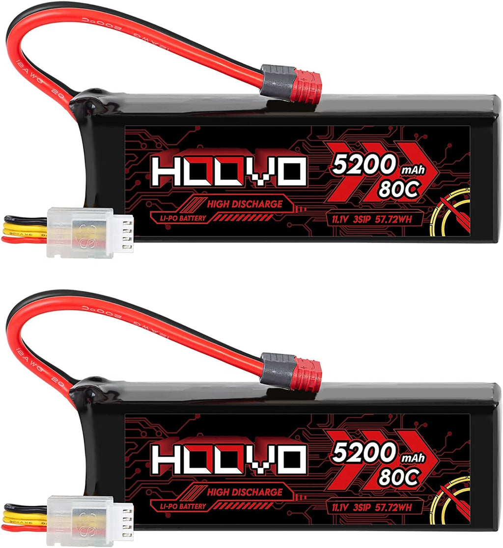 3S 11.1V 80C 5200mAh LiPo Battery with Deans T Plug 2 Packs E1866