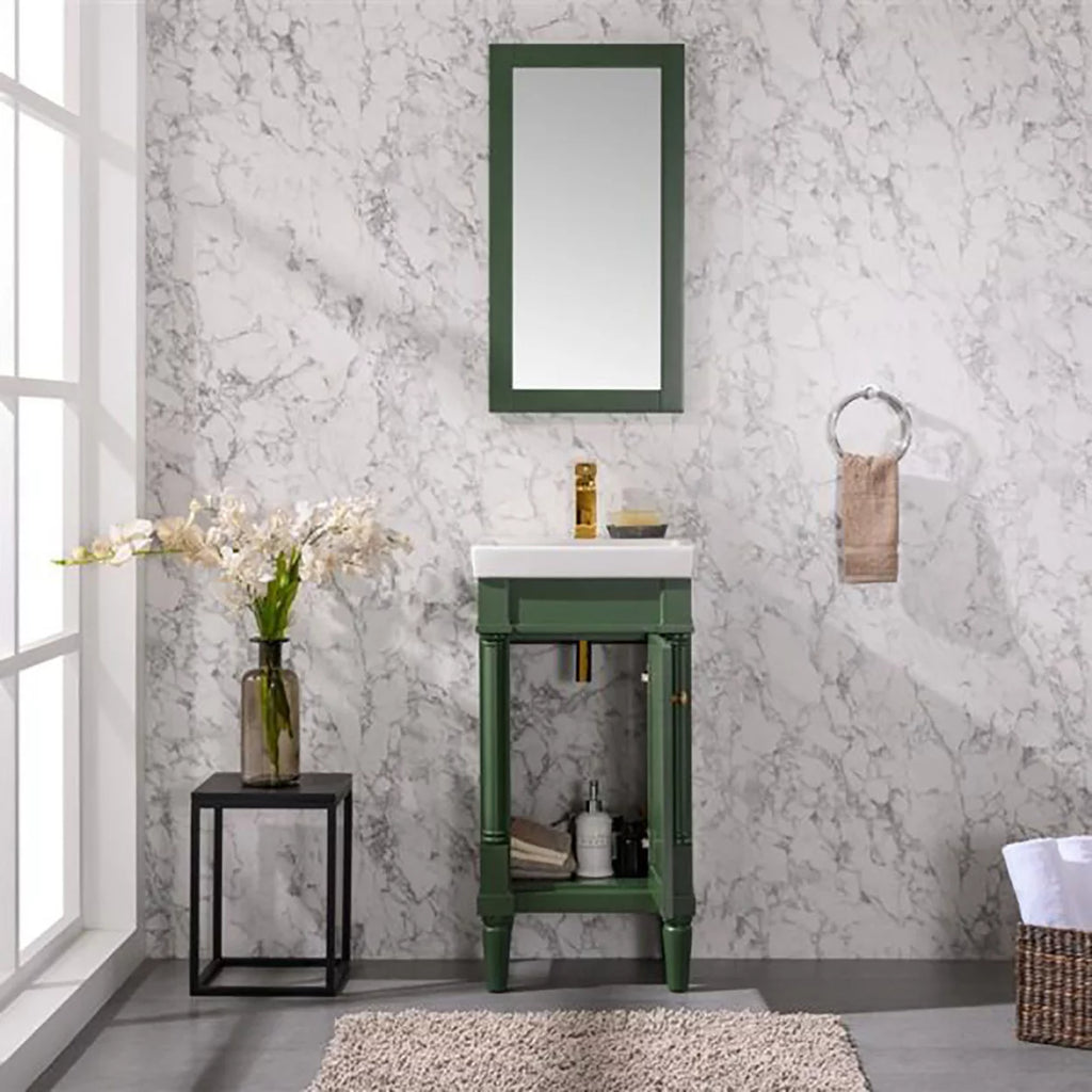 18" Green Sink Vanity C362