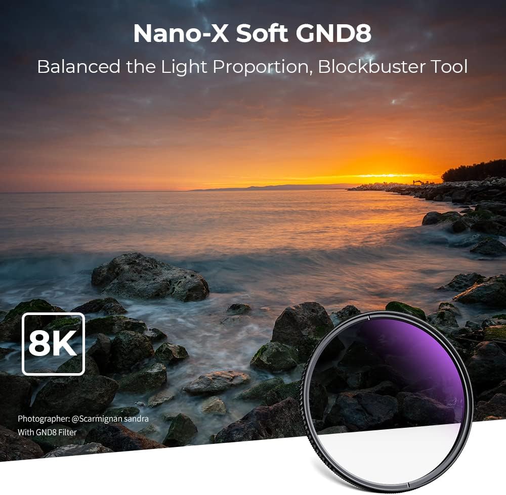 67mm 3 Stop Soft Graduated Neutral Density Lens Filter Pack of 2 W517