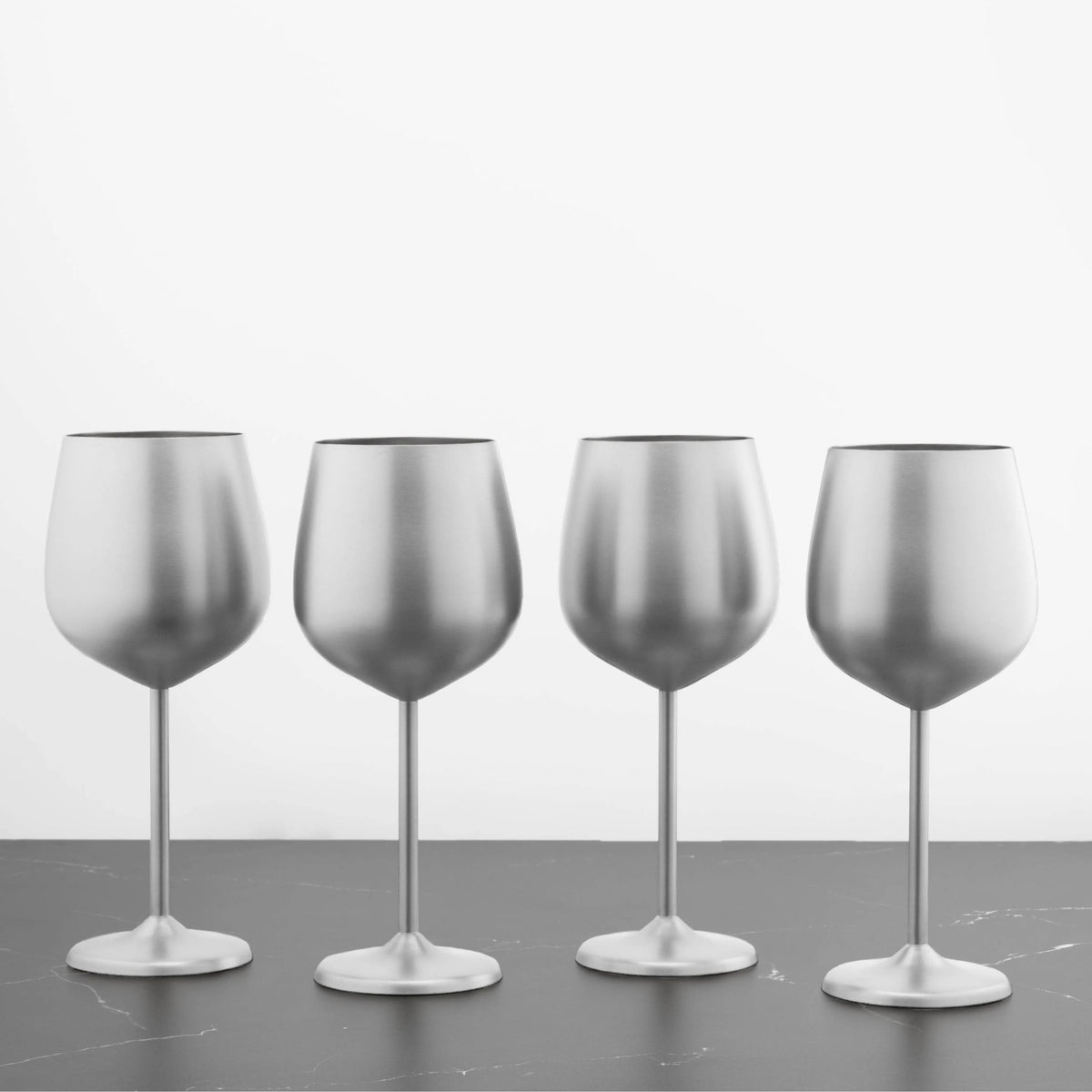 Set of 4 18 Ounce Stainless Wine Glass E6229