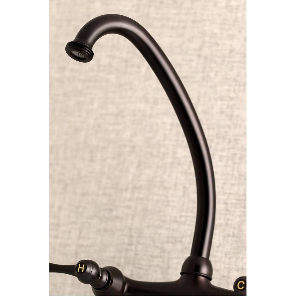 Oil Rubbed Bronze Adjustable Center Wall Mount Laundry Faucet Y604
