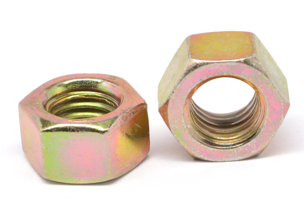 Fine Thread Grade 8 Finished Hex Nut Yellow Zinc Plated J375817