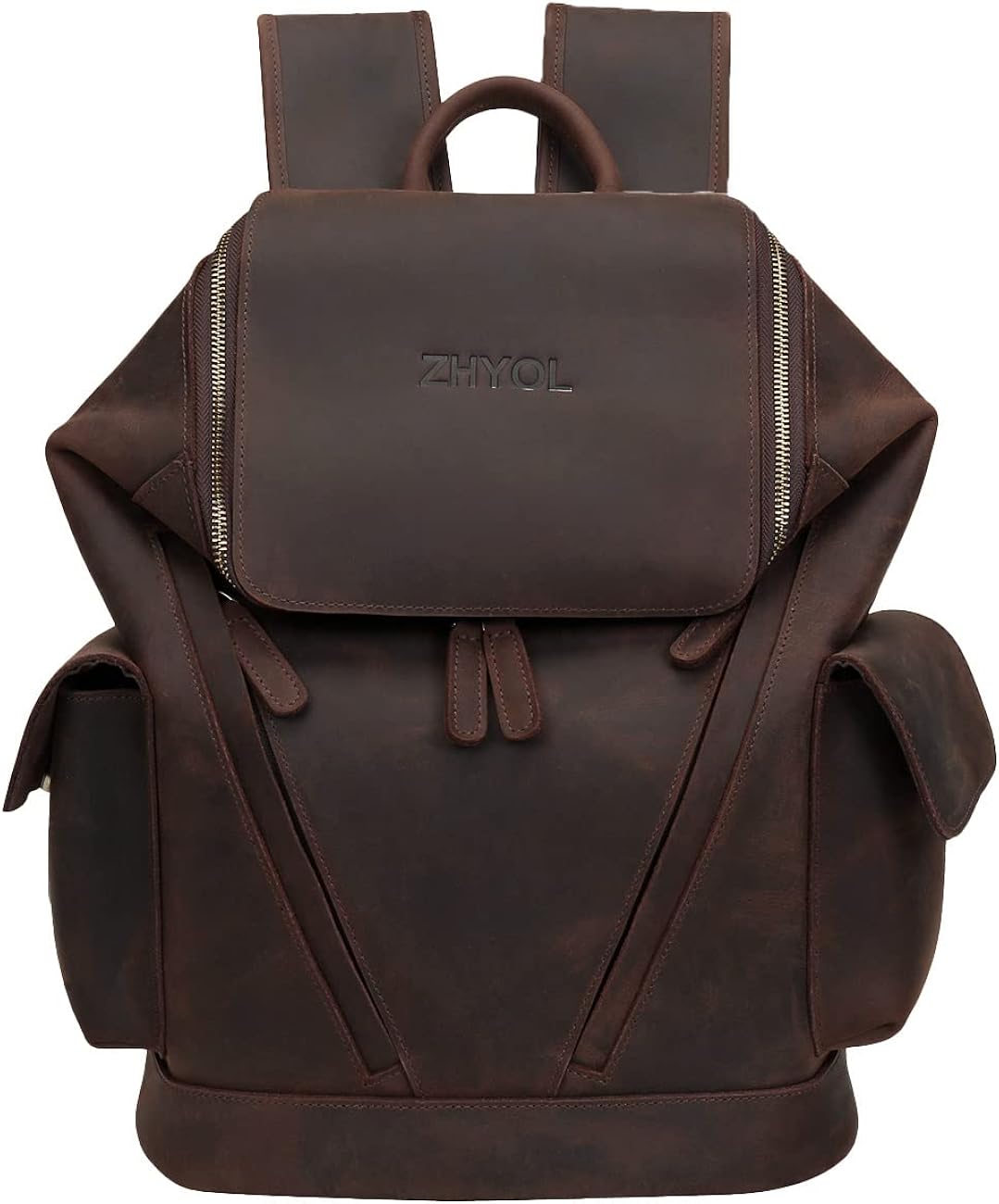Genuine Leather Laptop Backpack O980