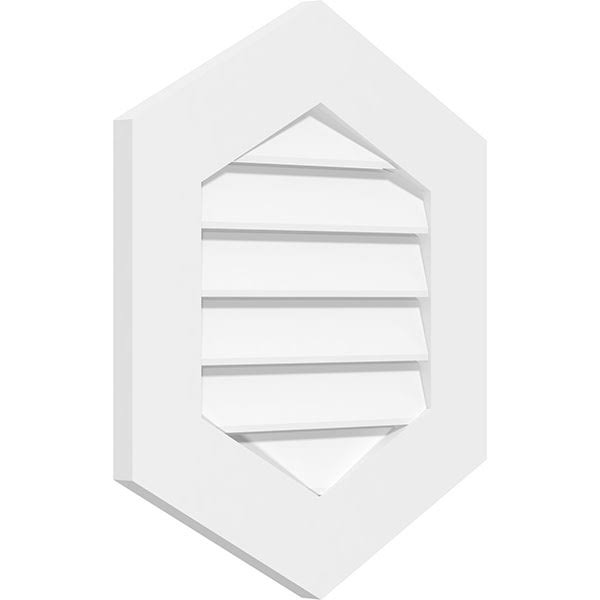 Vertical Peaked Surface Mount PVC Gable Vent S4838