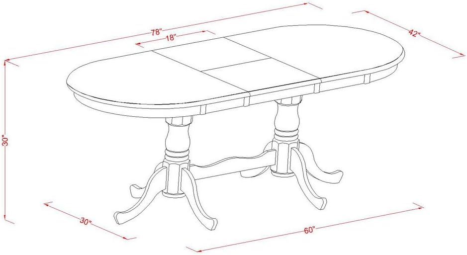 7 Piece Oval Dining Table with Butterfly Leaf and 6 Wood Seat Chairs, Black & Cherry U466