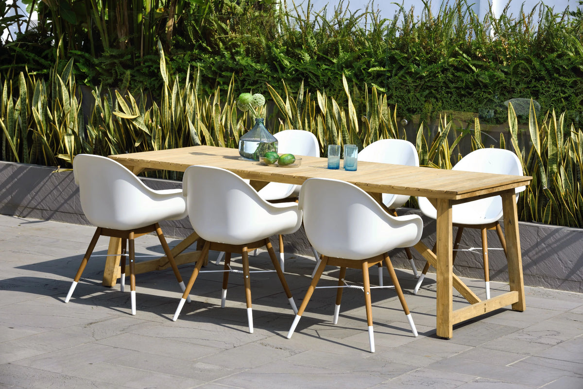 Reclaimed Teak 7 Pieces Patio Dining Set B270