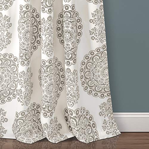 Gray Light Filtering Window Curtain Panel Pair, 84" x 52" M53438