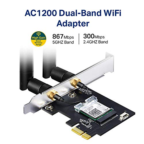 AC1200 Dual Band PCIe WiFi Card with Bluetooth 4.2 E506