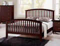 Solid Wood Full Size Bed Headboard And Footboard Brown Finish G19600