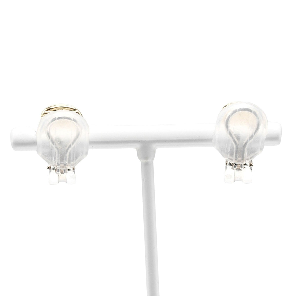 Grooved Earrings Silver 925 Yellow Gold V890017
