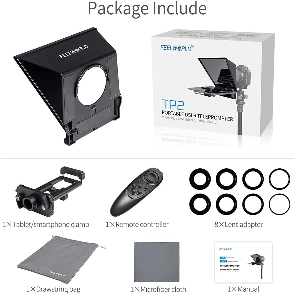 Portable 8-inch Teleprompter Pack of 2 S136
