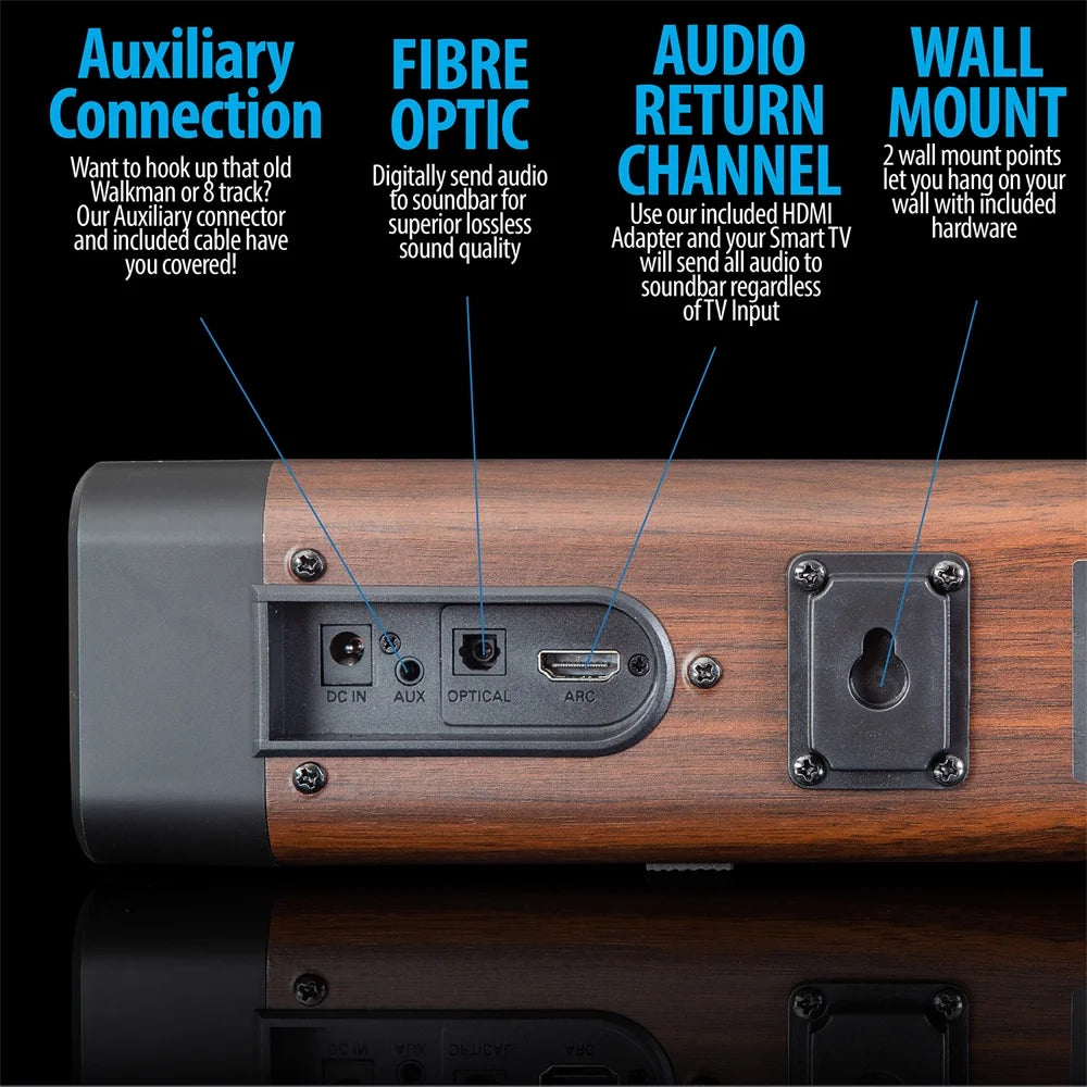 43 inch Crystal UHD 4K Smart TV Bundle with 60W 2.0 Channel Soundbar, TV Wall Mount Bracket and 6-Outlet Surge Adapter K38509