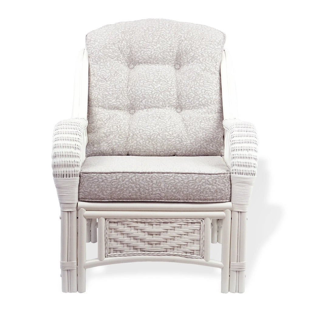 White Armchair with Ottoman J820423