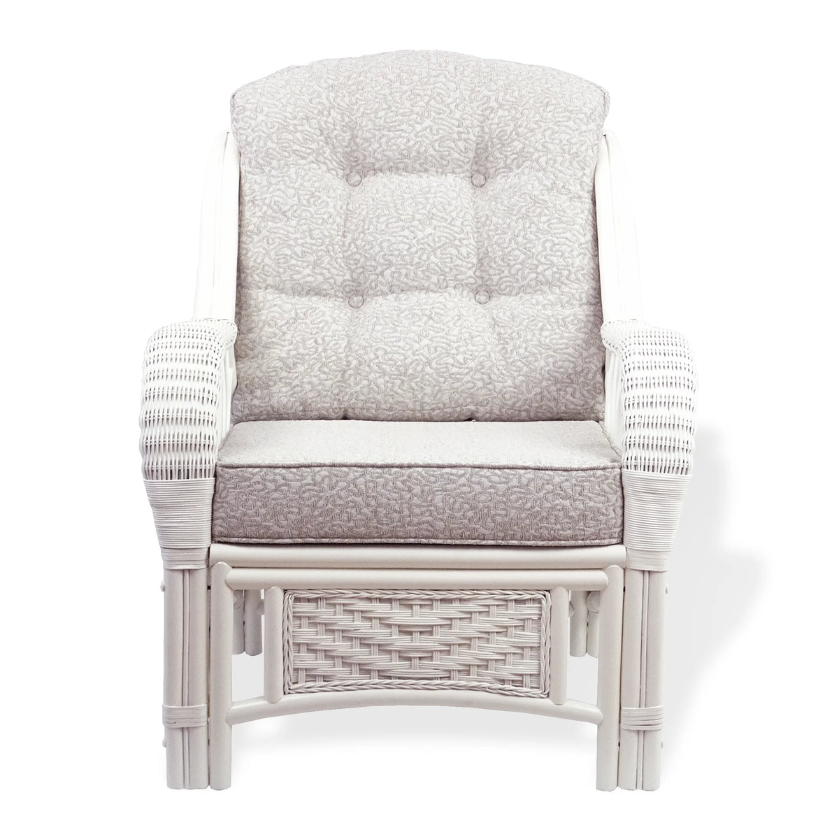 White Armchair with Ottoman J820423
