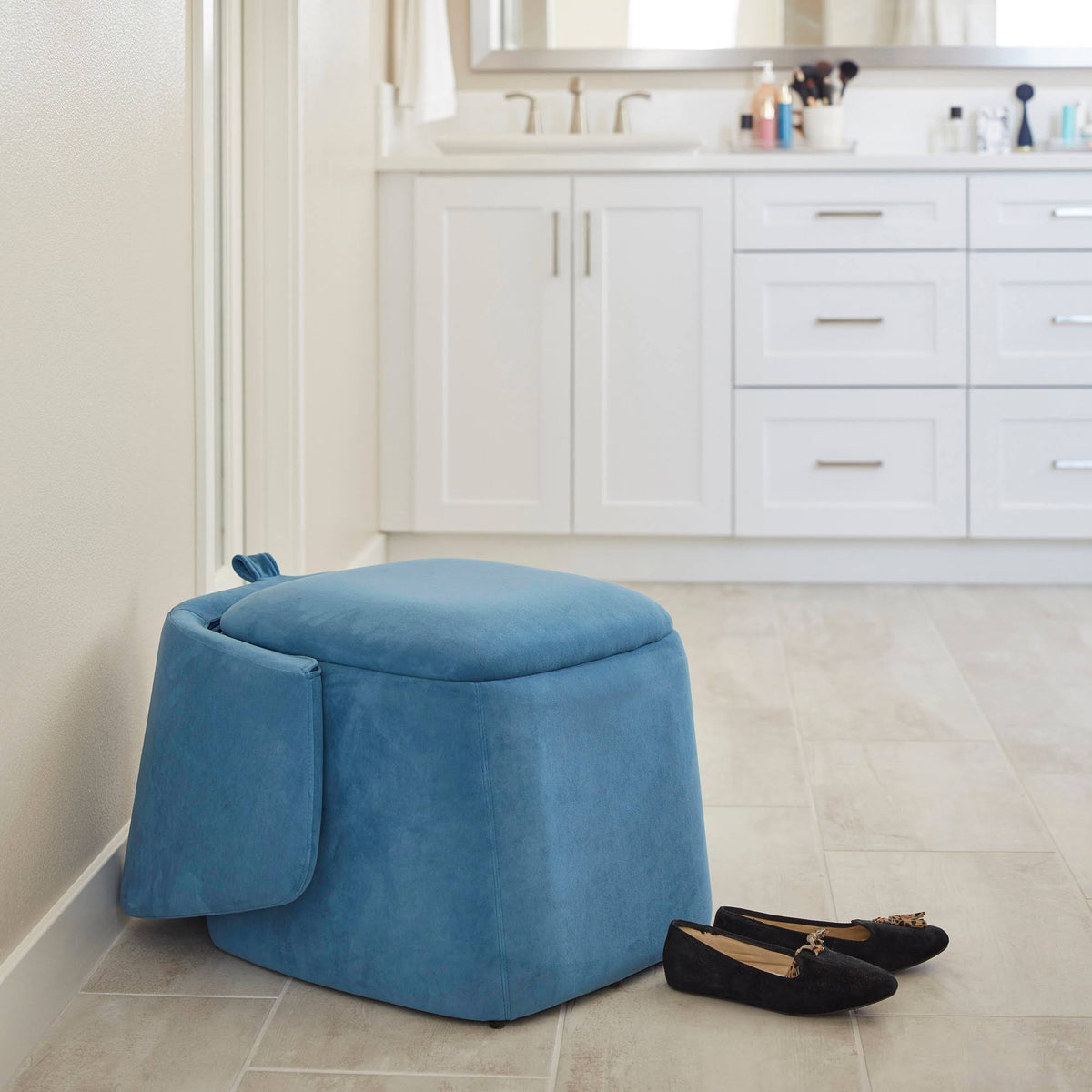 Blue Chair & Ottoman Set A925