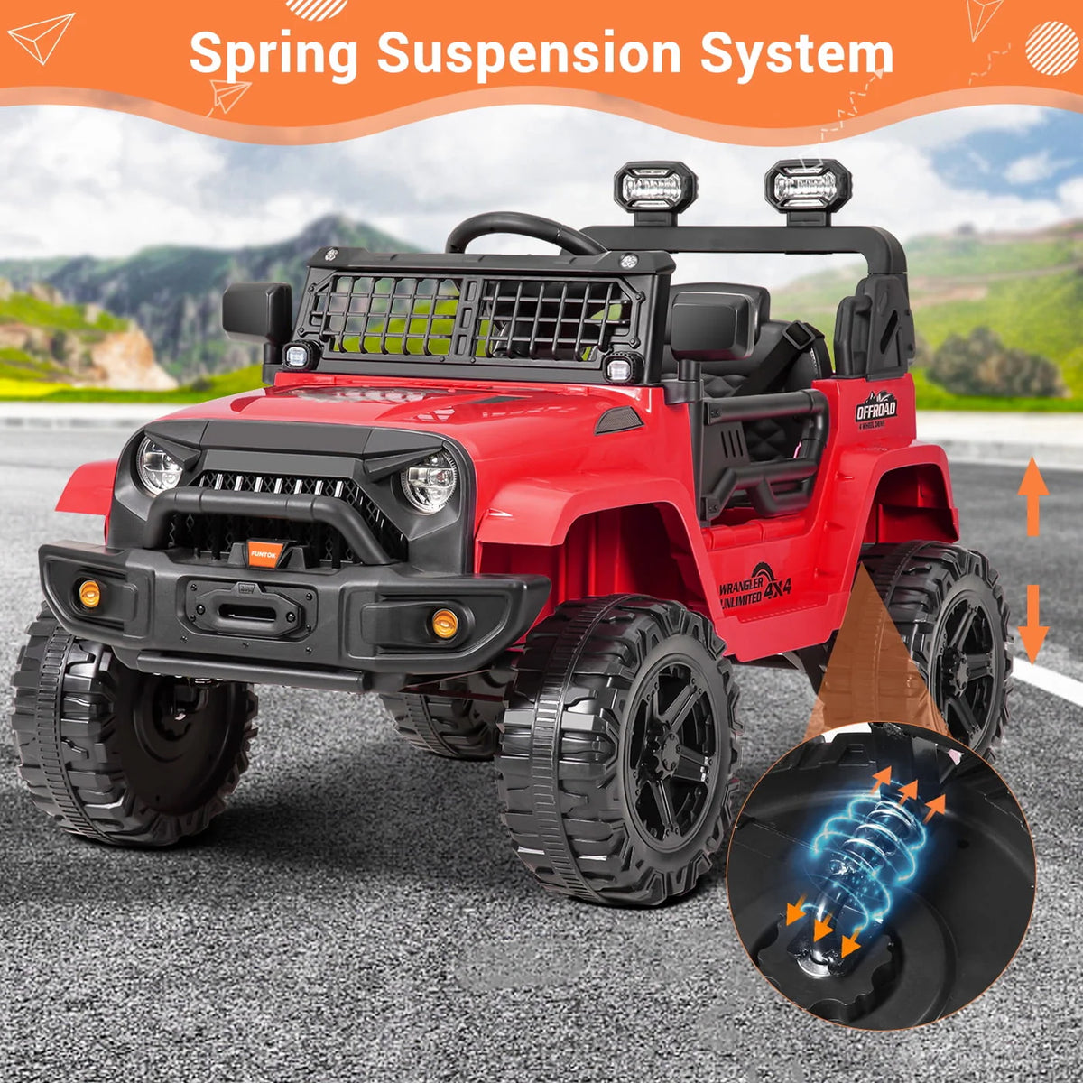 12V Electric Ride on Toy Car with Remote Control K67313