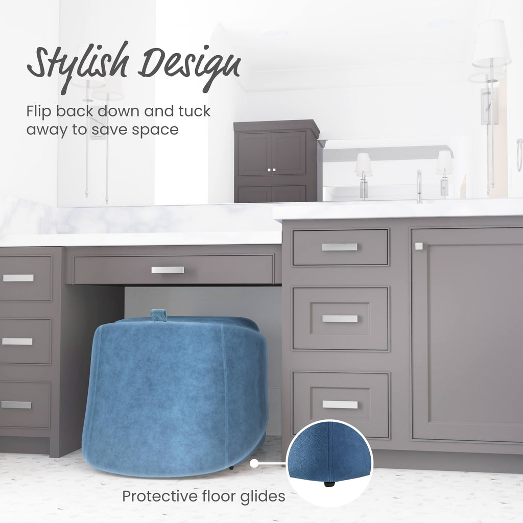 Blue Chair & Ottoman Set A925