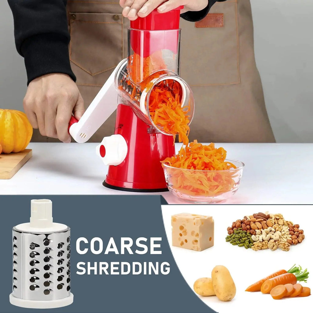 Manual Vegetable Slicer and Grater with 3 Interchangeable Blades P480298