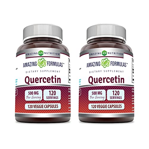 Quercetin 500mg Veggie Capsules 120 Count 2 Pack E6486