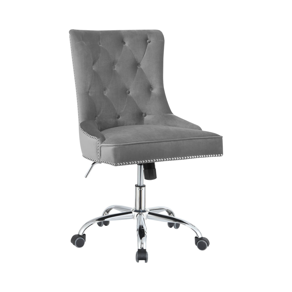 Gray and Silver Office Chair with Casters U7949