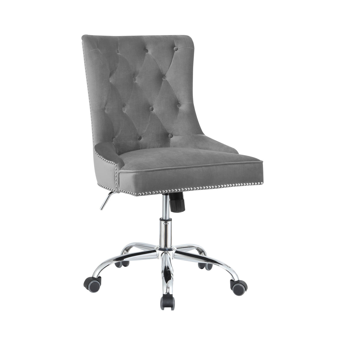 Gray and Silver Office Chair with Casters U7949