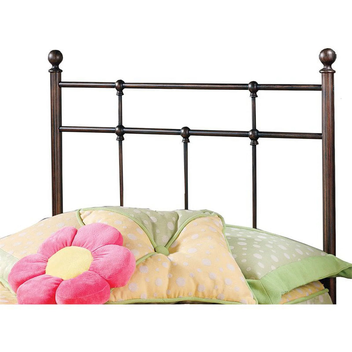 Twin Metal Spindle Headboard in Antique Bronze K8736