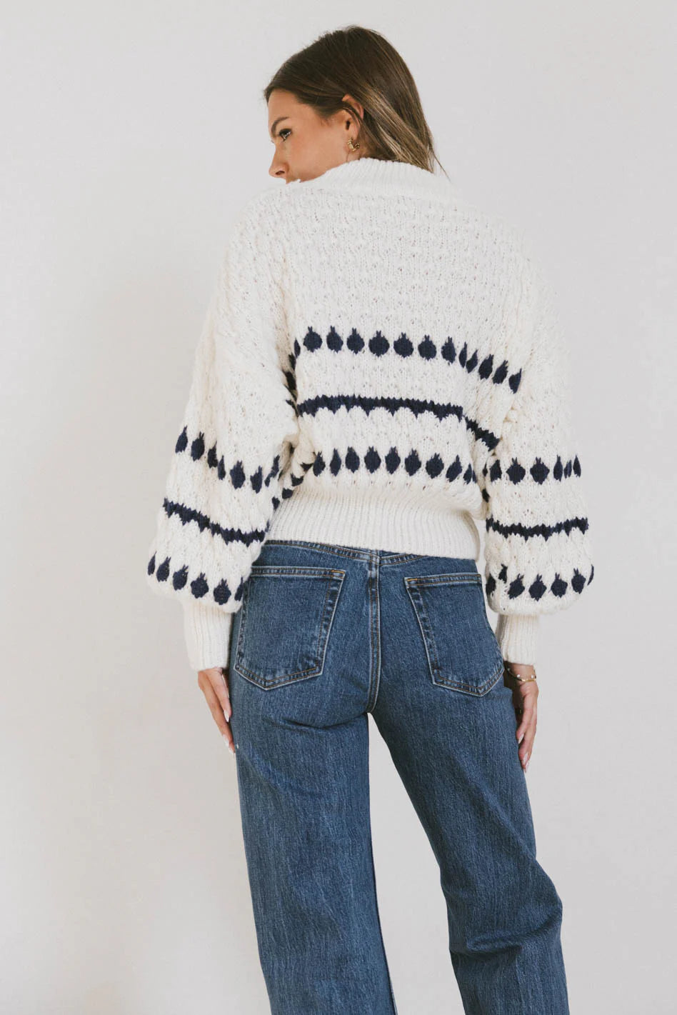 Navy Knit Sweater I5076