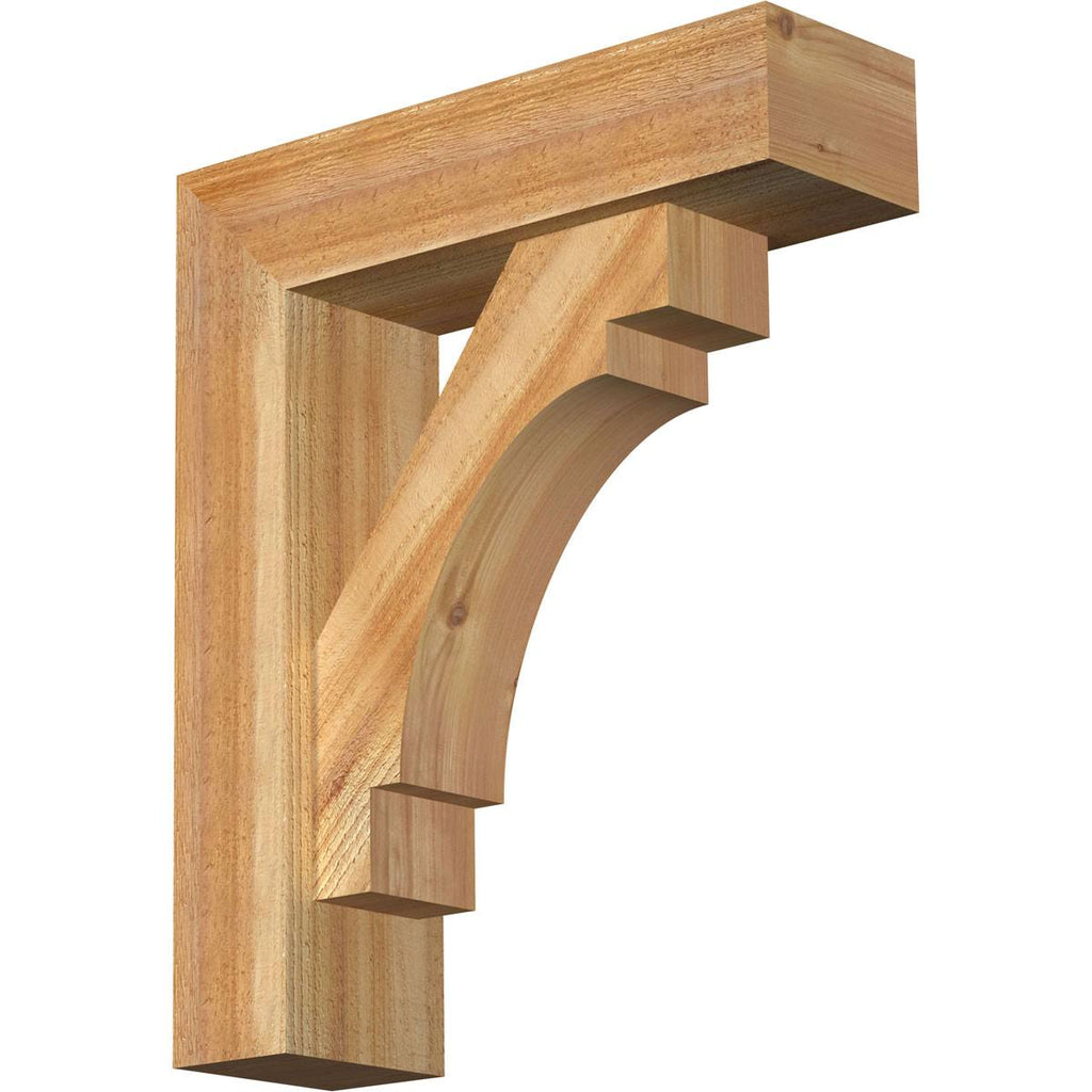 Rough Sawn Bracket with Offset Brace, Western Red Cedar J229954