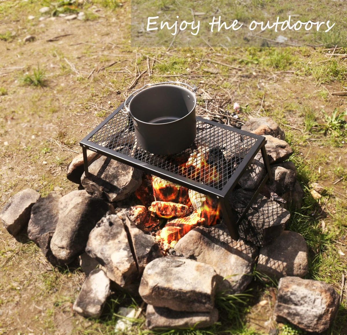 Folding Heavy Duty Campfire Grill 55cm x 30cm M210240