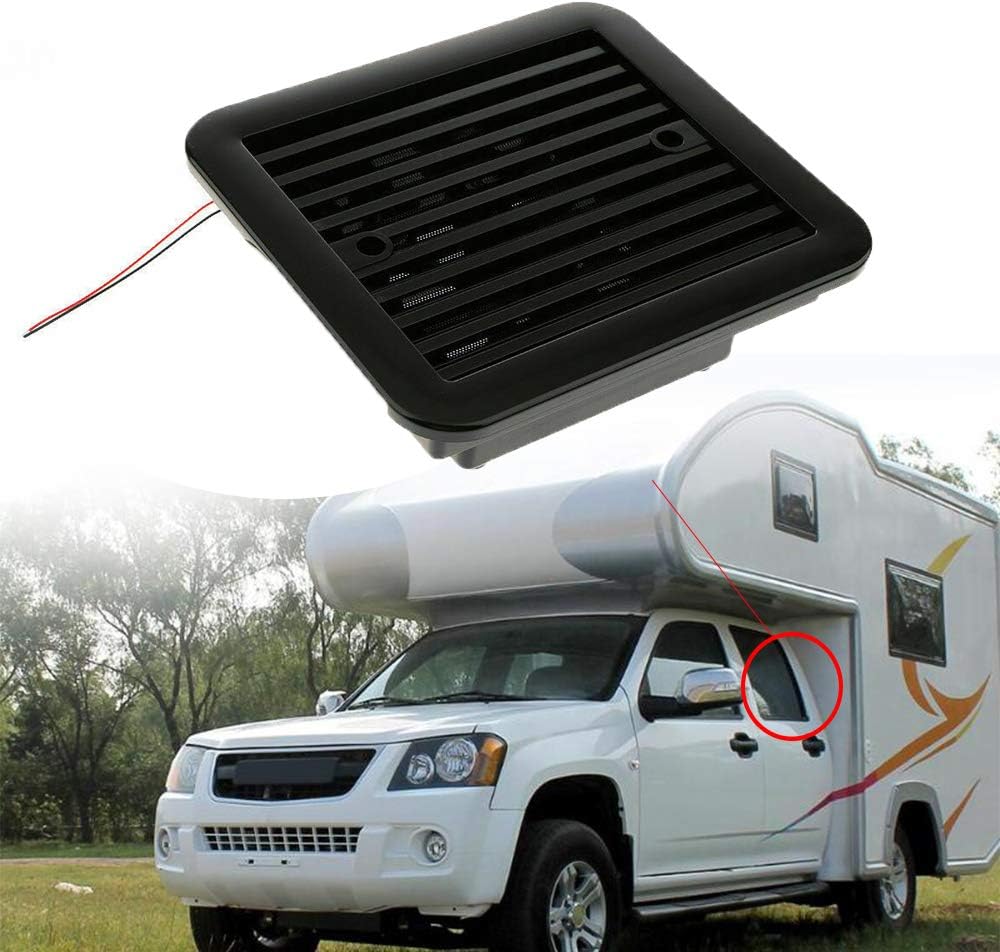 12V One-Way Ventilation Fan for Car RV Van (Black) N68149