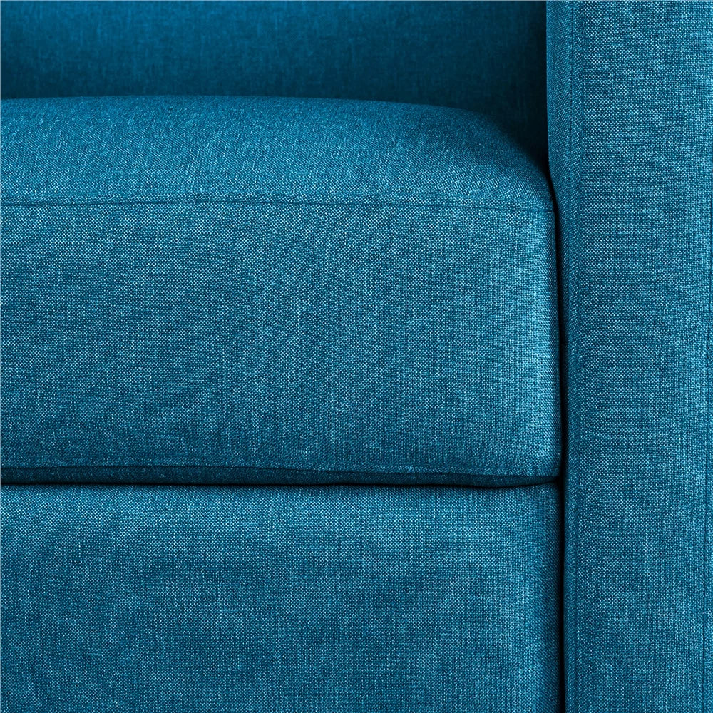 Blue Fabric Recliner Set of 2 C1446