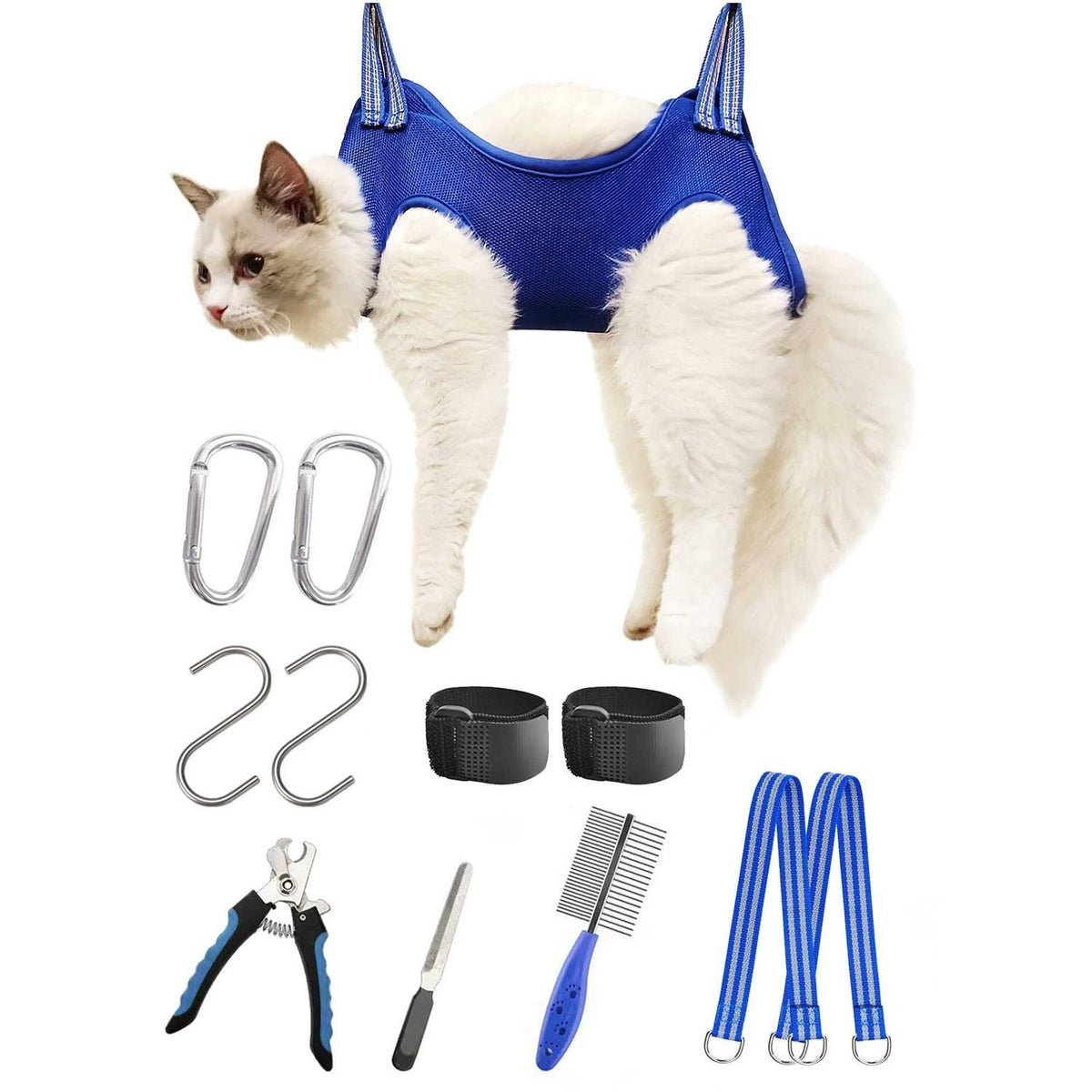 10 in 1 Pet Grooming Hammock Harness with Nail Clippers Trimmer G7887