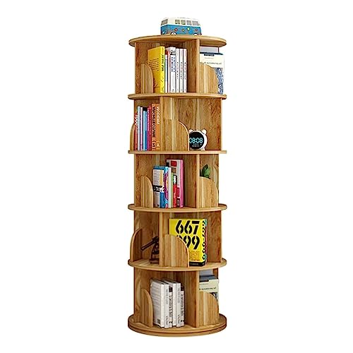 Brown 40 x 160cm Wooden Rotating Bookcase Z5955