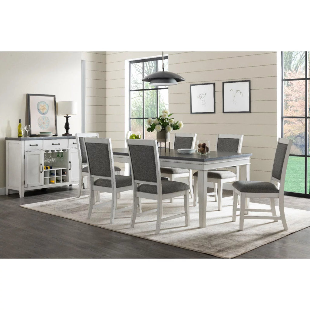 78" Dining Table with Leaf White and Grey U13403