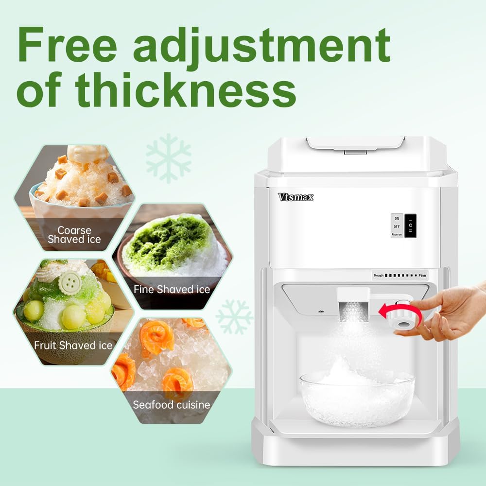 Electric Ice Shaver, 350W Snow Cone Machine, Ice Shaving Machine 440LBs/hr V654690