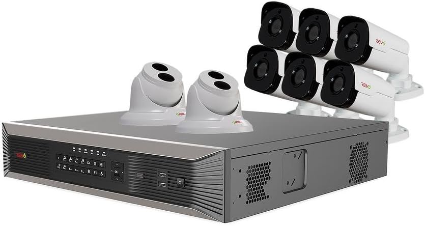 16Ch 4TB HDD IP NVR Video Surveillance System with 12x 4MP Bullet Camera and 4x 4MP Turret Cameras T483