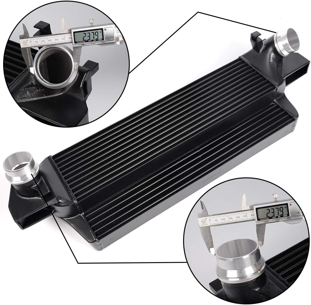 Front Mount Intercooler Kit for BMW F54 F55 F56 F57 2014 Up Black T1093