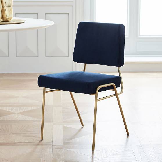 Blue Teal Wire Frame Dining Chair A3677